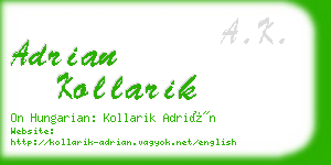 adrian kollarik business card